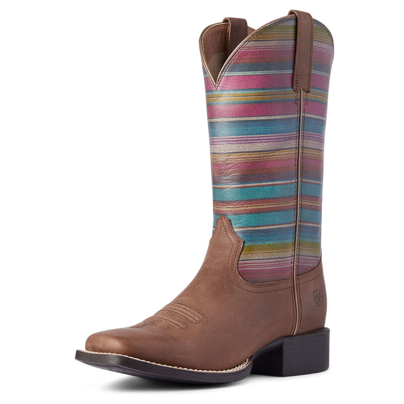 Botas Vaqueras Ariat Round Up Wide Square Toe Multicolor Mujer - Chile 768-IPAYWF